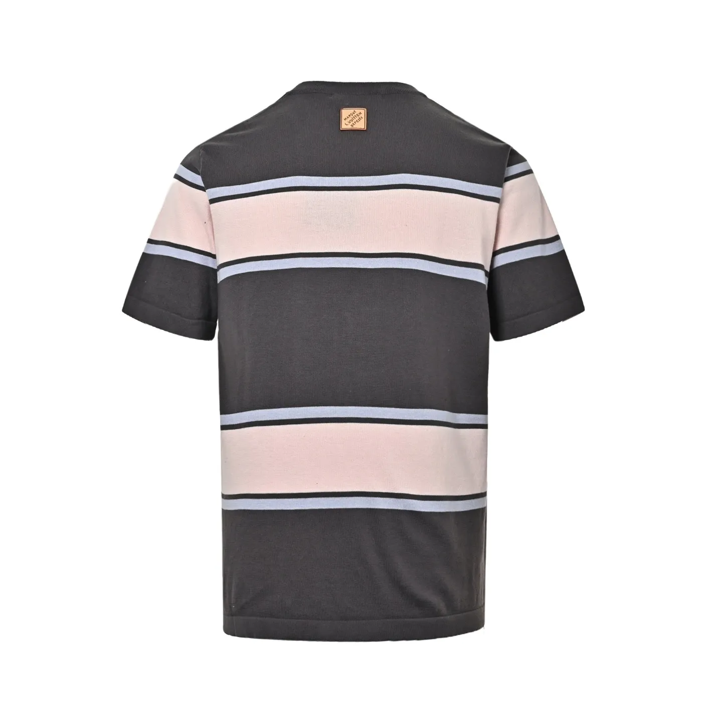 Louis Vuitton/Louis Vuitton 26ss contrasting color patchwork striped knitted short sleeves